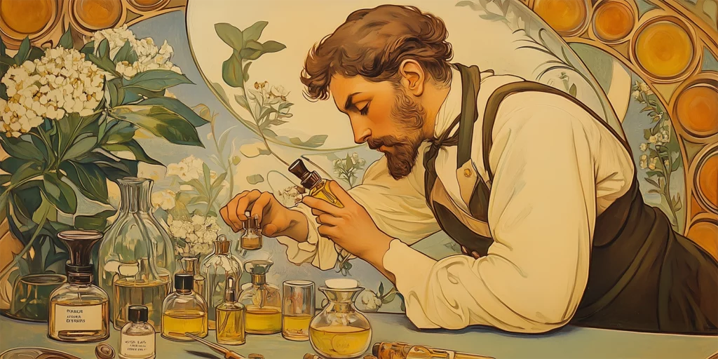 Parfumeur avec huiles essentielles