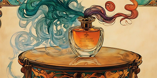 Parfum avec volutes de fumées - petit format
