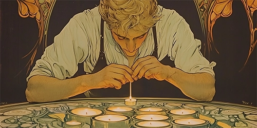 Artisan créant une bougie - petit format